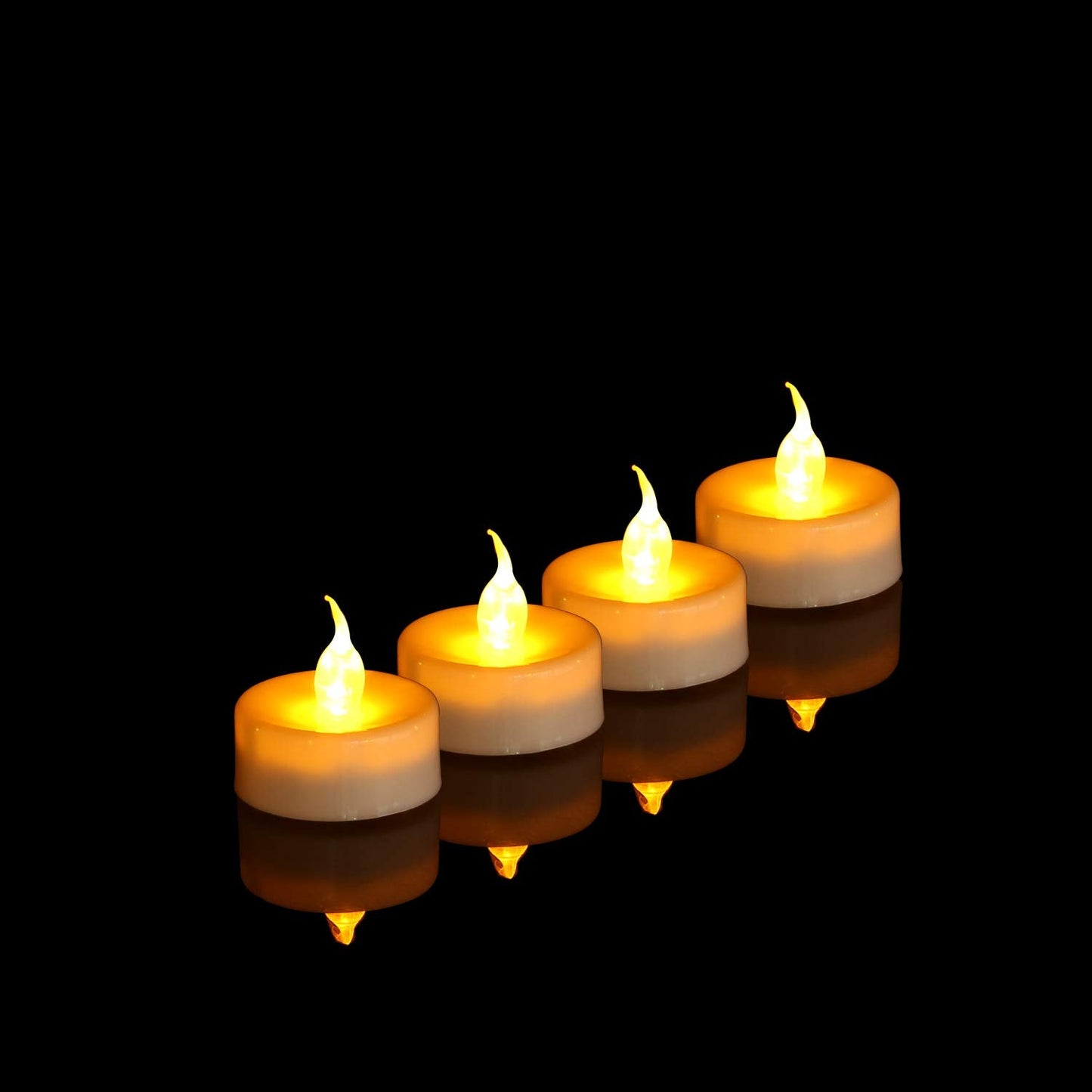 LED Remote Tea Lights with Timer,Electric Fake Candles,Flickring Amber Flameless Votive Lights,Tealight Candles for Wedding and Home Decoration,Pack of 12