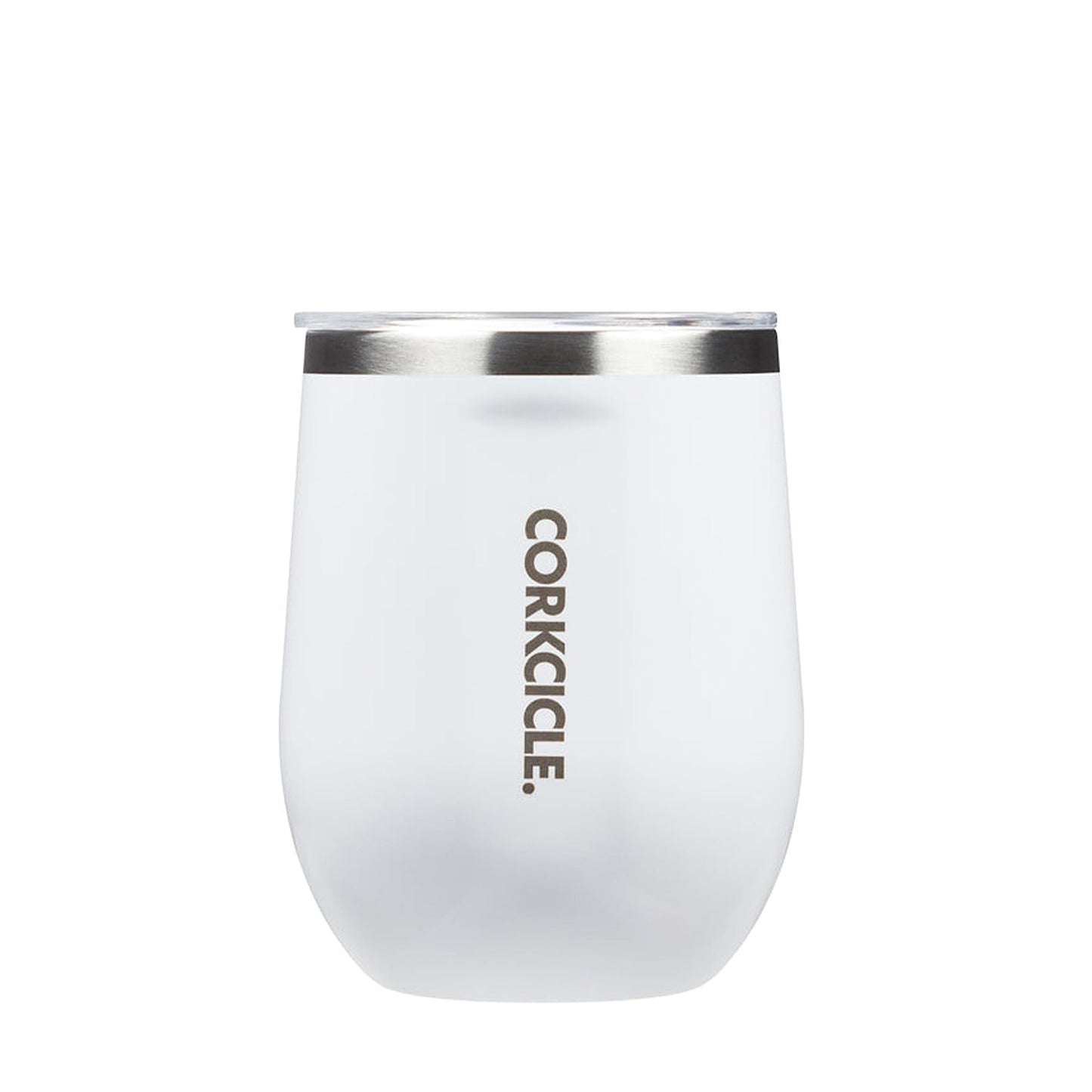 Corkcicle Stemless Wine Tumbler - Keeps Drinks Cold for 6 Hours - Triple-Insulated Stainless Steel - Non-Slip Base - Summer Drinkware Gift - Keeps Drinks Ice Cold - 12 oz - Gloss White