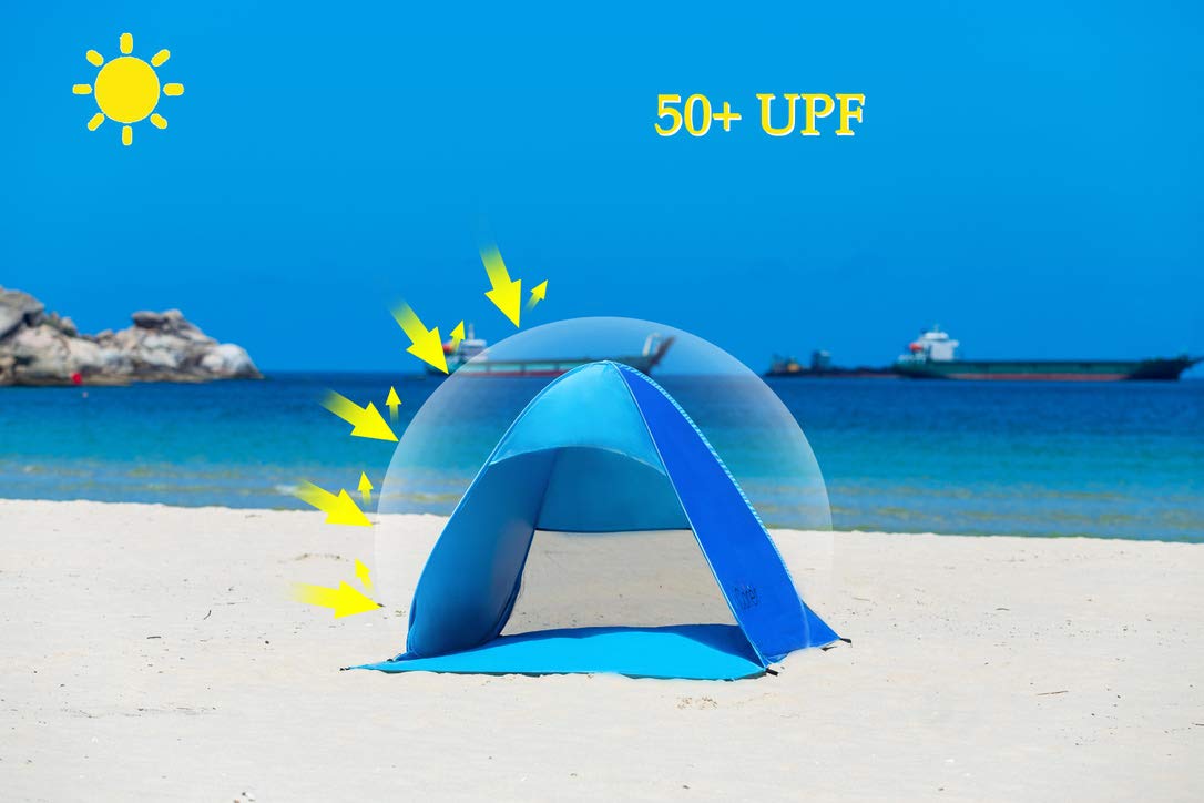 iCorer Automatic Pop Up Instant Portable Outdoors Quick Cabana Beach Tent Sun Shelter, Blue