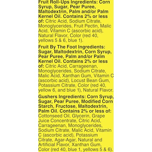 Fruit Roll-Ups, Fruit by the Foot, Gushers, Flavored Snacks Variety Pack, Gluten Free, 16 Ct, 10.2 oz