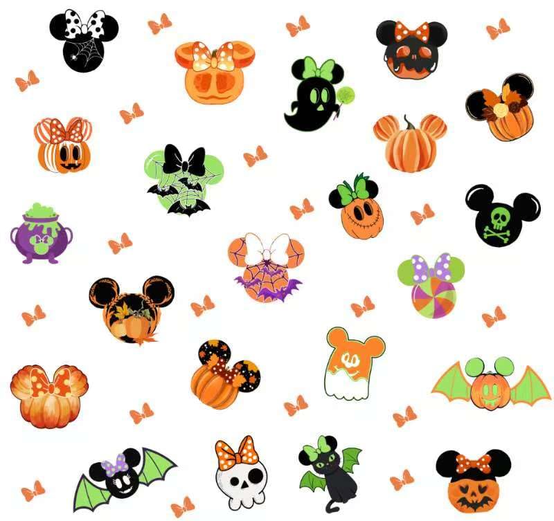 Halloween Window Clings Fall Stickers Decorations 9 Sheets for Glass Windows Decorations Fridge Mirror Decal Pumpkin Ghost Bat Mouse