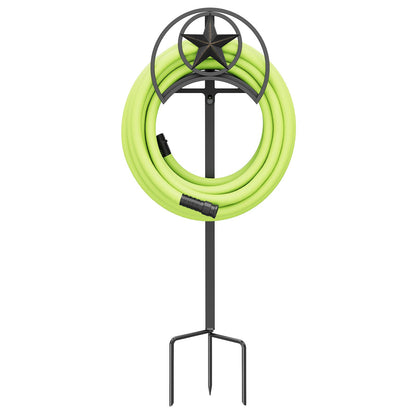 GOFORWILD Garden Hose Holder, Decorative Hose Butler Sturdy Water Hose Rack, Durable Wall Hose Hanger, Hose Reel, Holds 125-Feet of 5/8-Inch Hose, Made of Gauge Steel, 7010