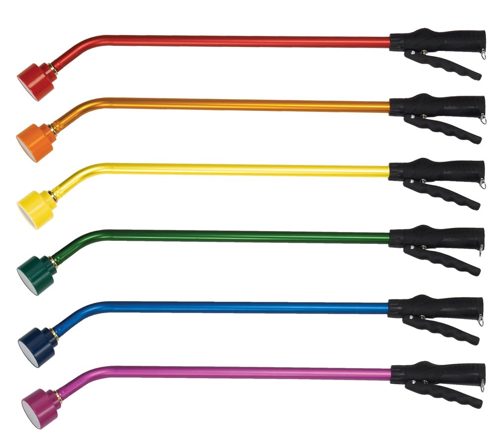 Dramm Touch-N-Flow Rain Wand – 30” Long, Green – Full Watering Flow with Trigger-Style Shut-Off Valve & Lock – High-Flow, Gentle Spray for Gardens, Hanging Baskets & Flowerbeds