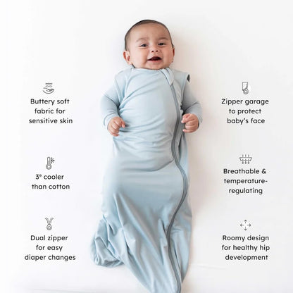 KYTE BABY Unisex Sleep Bag for Babies and Toddlers, 97% Rayon Made From Bamboo, 3% Spandex, 0.5 Tog (Medium, Fog)