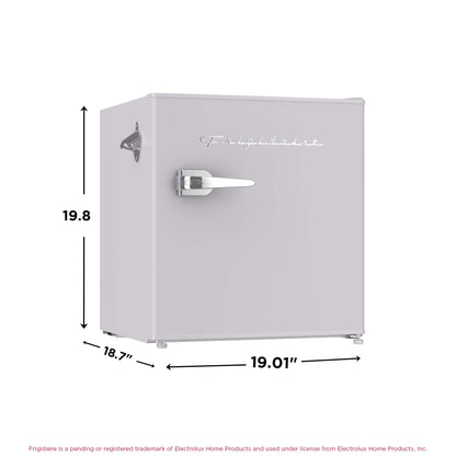 Frigidaire EFR176 Retro Compact Fridge with Chiller Mini Refrigerator with Built-in Bottle Opener for Office, Bedroom, Dorm Room or Cabin, 1.6 cu ft 16" D x 18" W x 18.5" H, Moonlight