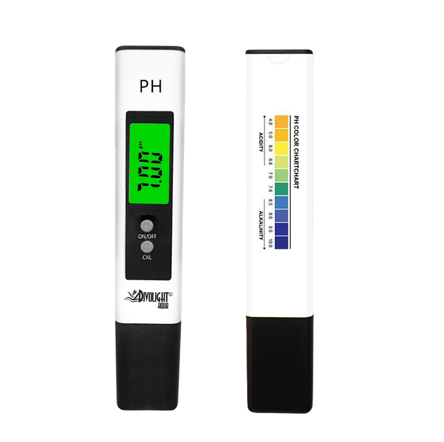 Divolight Digital PH Meter - High Accuracy Digital Water Quality Tester with 0-14 PH Measurement Range for Household Drinking, Pool and Aquarium with ATC