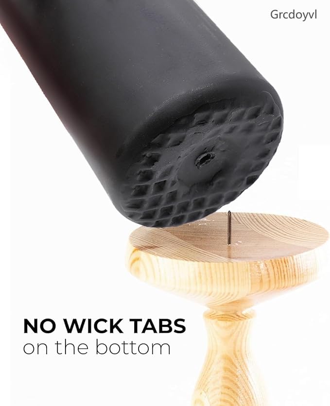 Grcdoyvl Set of 20 | 2-Inch Wide x 4-Inch Tall Black Pillar Candles - Elegant Décor for Home, Events, and Celebrations - Deep Black Finish