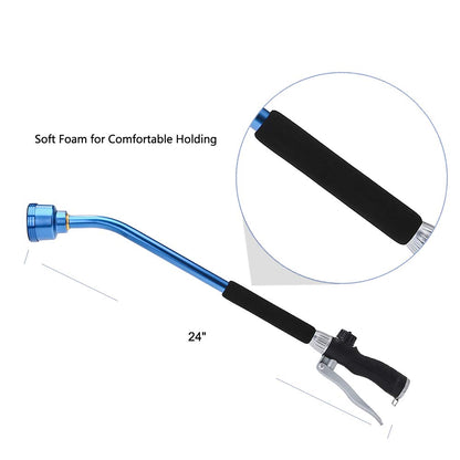 GREEN MOUNT Watering Wand, 24 Inches Sprayer Wand with Superior Stainless Head, Perfect for Hanging Baskets, Plants, Flowers, Shrubs, Garden and Lawn, Blue