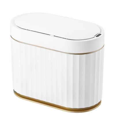 ELPHECO Mini Trash Can with Lid Small Desktop Lid, 1.3 Gallon Countertop Automatic Garbage Can, Commercial Tiny Motion Sensor Waste Basket for Bathroom, Coffee, Bedroom, Office