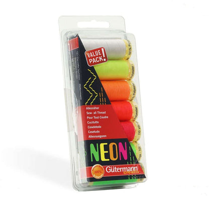 Gutermann Thread Set, Neon, 100m
