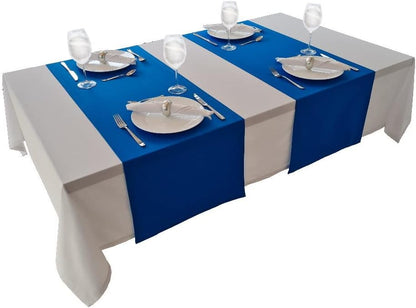 High-Quality Tablecloth, Table Linen Made from 100% Cotton, Concept Collection, Choice of Colours and Sizes (Tablecloth - 150 x 350 cm, White)