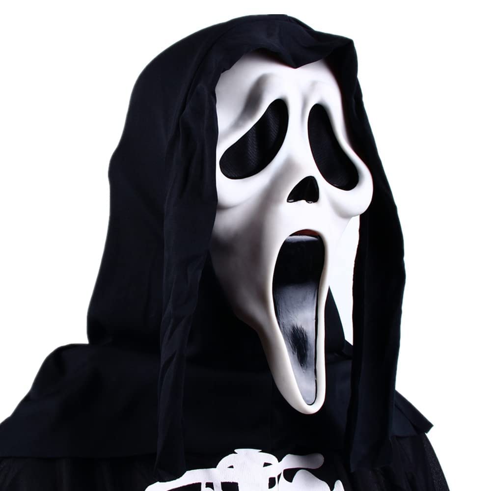 Halloween Mask Natural Latex Scary Skull Mask Horror Full Head Masque Halloween Party Costume Cosplay Props