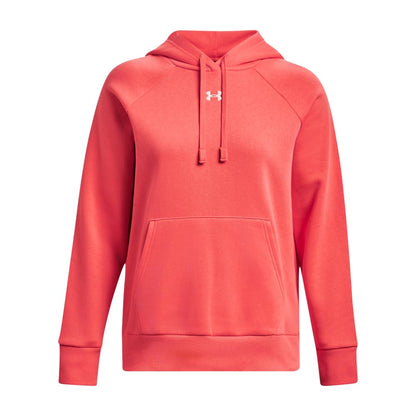 Under Armour Womens Rival Fleece Hoodie, (690) Venom Red / / White, X-Small