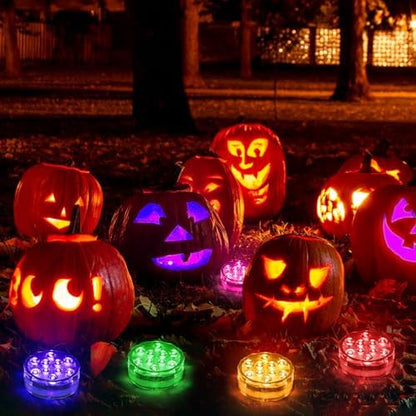 Led Pumpkin Lights for Halloween Decorations, Halloween Pumpkin Lights with Remote Battery Operated for Inside Pumpkins Outdoor