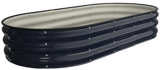 Kesfitt Raised Garden Bed Kit,Outdoor Galvanized Planter Raised Boxes with Safety Edging and Gloves,Large Metal Raised Garden Beds for Gardening Vegetables,Fruits,Flower(6x3x1FT)