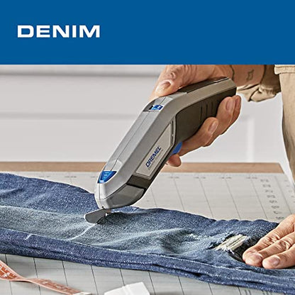 Dremel 4V Cordless Electric Scissors with USB Rechargeable Battery and Two Blade Attachments - Ideal for Cutting Cardboard, Fabric, and Paper, HSSC-01