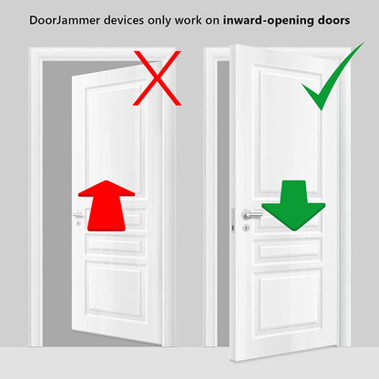 DoorJammer Portable Door Lock Brace for Home Security and Personal Protection, Red, DJ3