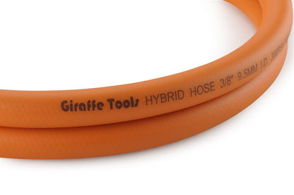 Giraffe Tools Hybrid Air Hose, 3/8 inch x 50 ft, 1/4 in. MNPT Fittings, 300 PSI Heavy Duty, Lightweight Air Compressor Hose