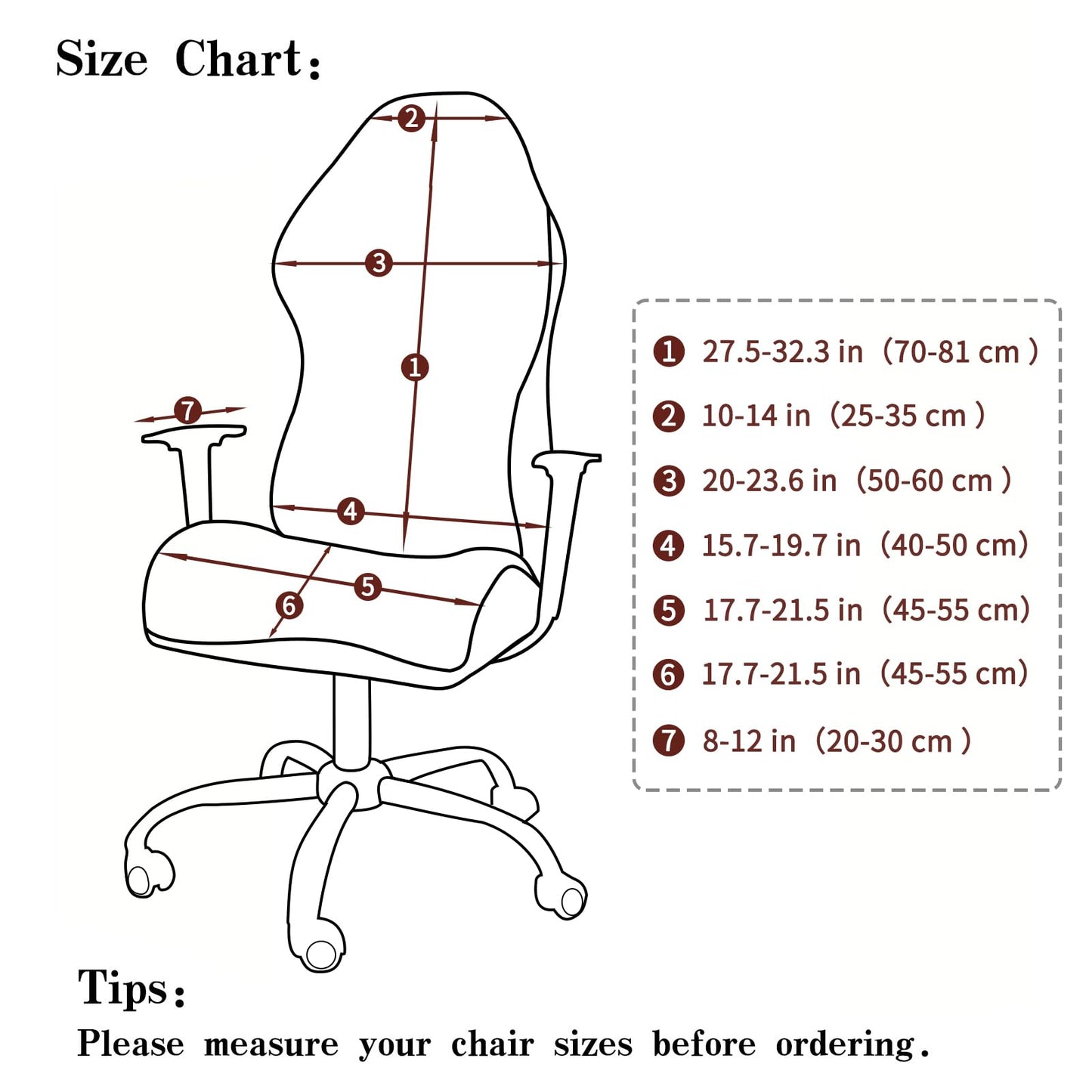 FORCHEER Gaming Chair Cover Set Black for Adults Video Game Chair Water Repellent Jacquard Racing Computer Chair Slipcover with 2 Pieces Armrest Covers