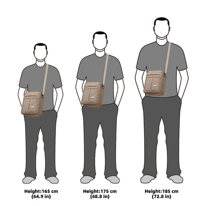 KL928 Men's Messenger Bag - Crossbody Shoulder Bags Travel Bag Man Purse Casual Sling Pack for Work Business (1401-2-Khaki)