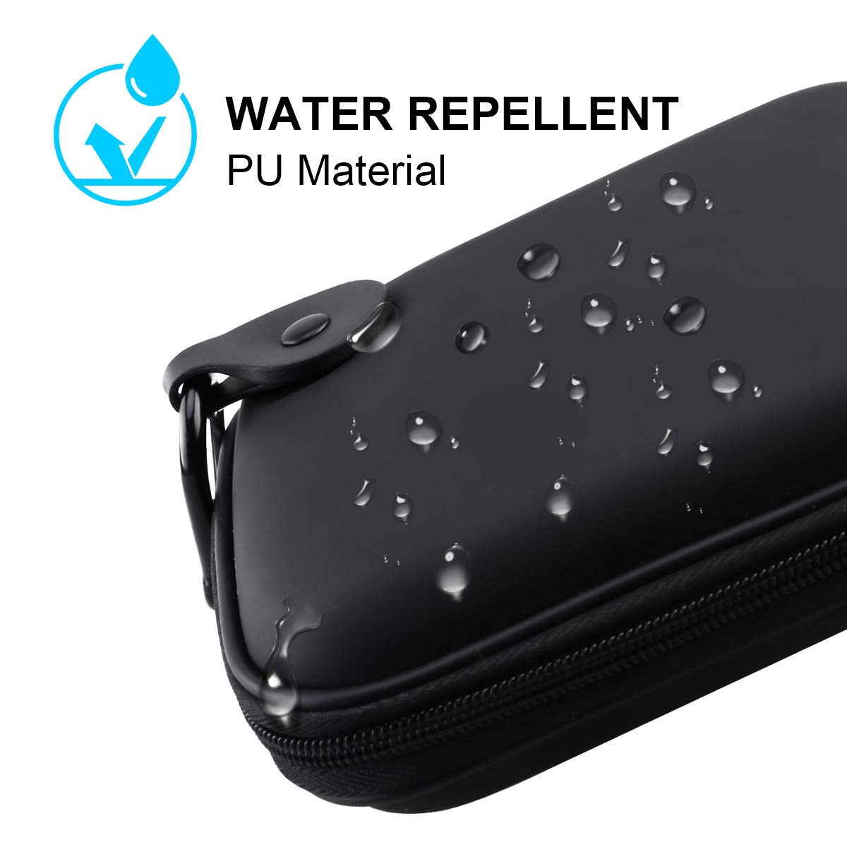 Lacdo Hard Drive Carrying Case for Western Digital WD Elements/WD My Passport/My Passport Ultra Portable External Hard Drive HDD 1TB 2TB 4TB 5TB 6TB USB 3.0 Protective Storage Travel Bag, Black