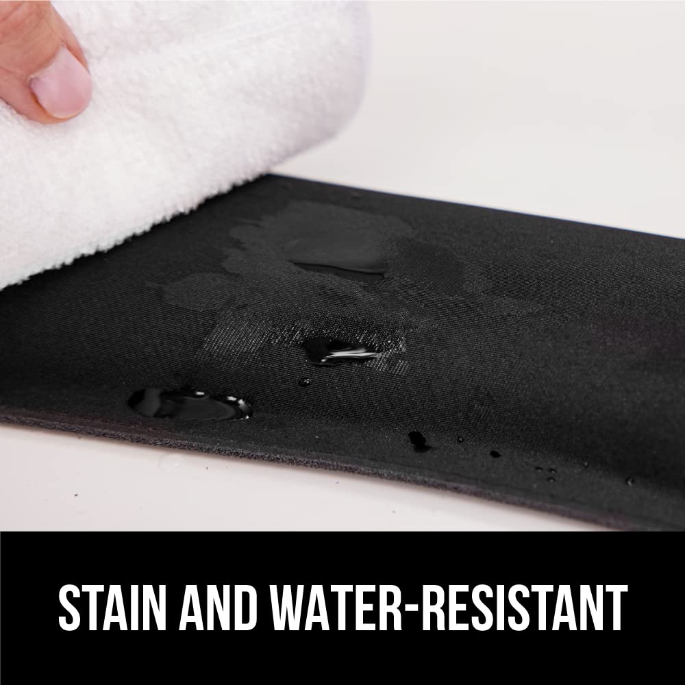 GORILLA GRIP Silky Gel Memory Foam Wrist Rest for Computer Keyboard, Mouse, Ergonomic Design for Typing Pain Relief, Desk Pads Support Hand and Arm, Mousepad Rests, Stain Resistant, 2 Piece Pad, Black