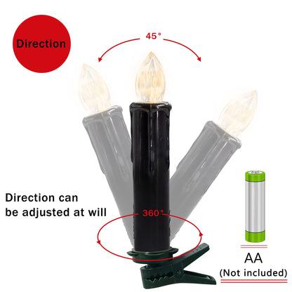 Gedengni LED Candlesticks Short Taper Candle, 4inches Battery Operated Chandelier Halloween Black Flameless Candles Mini Remote Candle Sticks for Harry Potter Party Home Decor,10pcs-BL