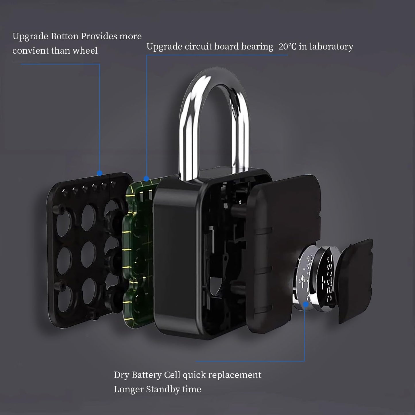 Combination Lock Bluetooth Smart Padlock with TUYA APP Unlock Locker Lock, Gym Locks with Keyless Password Suitable for Gym, School, Travel, Outdoor (Bluetooth with APP)