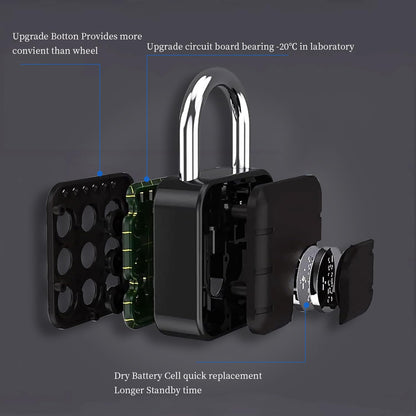 Combination Lock Bluetooth Smart Padlock with TUYA APP Unlock Locker Lock, Gym Locks with Keyless Password Suitable for Gym, School, Travel, Outdoor (Bluetooth with APP)