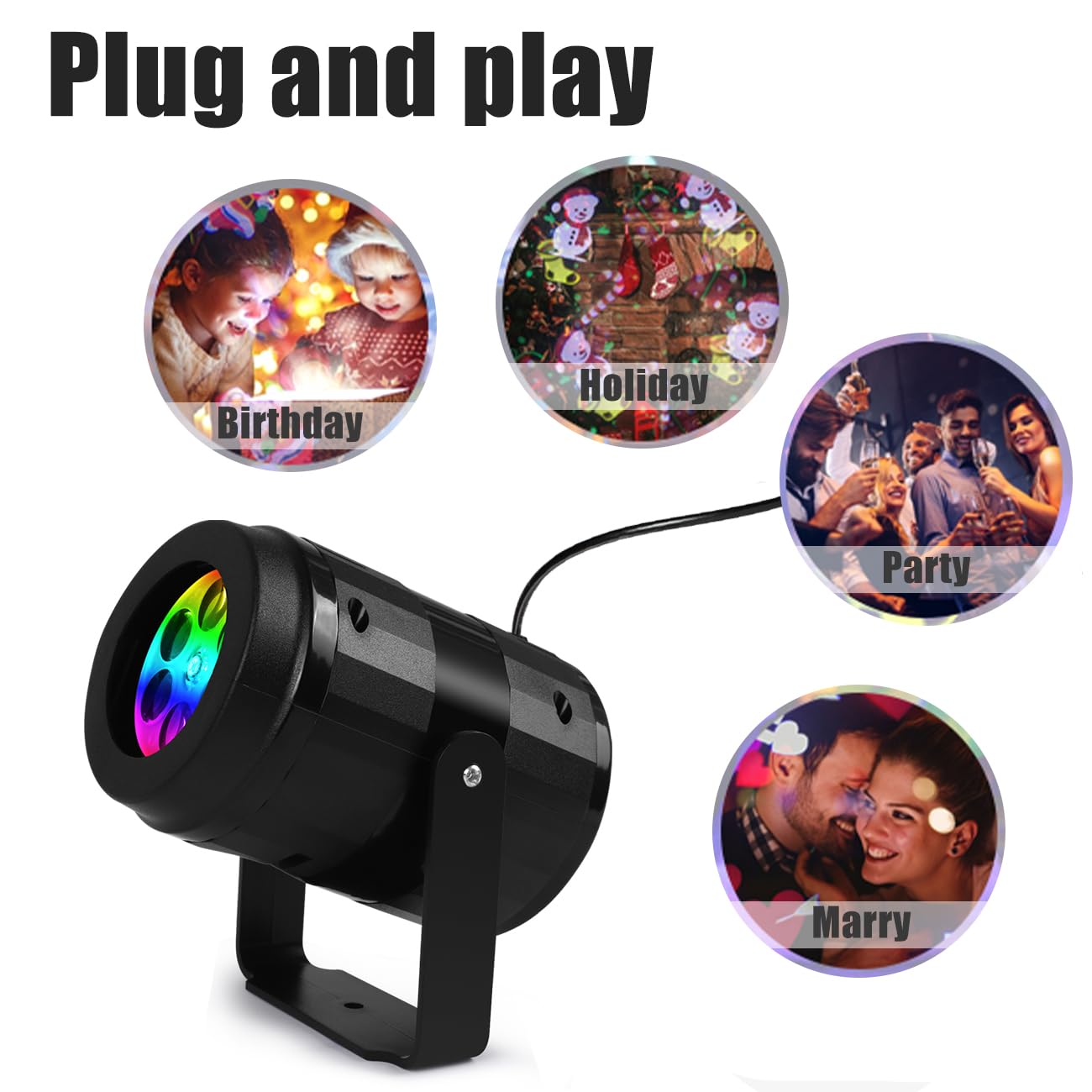 Halloween Projector Lights, Halloween LED Projection Lamp, Moving Skulls Pumpkin Projector Lights, Landscape Light for Indoor Halloween Holiday Night Gathering Party Decoration, Switchable-6 Slides