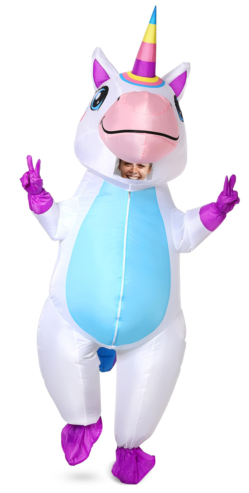 Gootus Inflatable Unicorn Costume for Adult - Funny Halloween Inflatable Costumes for Men Women, Blow Up Costume for Halloween Party Cosplay