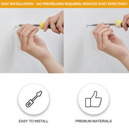 KURUI #8 Self Drilling Drywall Anchors with Screws Kit, Heavy Duty Dry Wall Anchors for Hanging Sheetrock, 50 Self-Tapping Plastic Drywall Hangers 50 Sheet Rock Screws, 100PCs Mounting Hardware -75LB