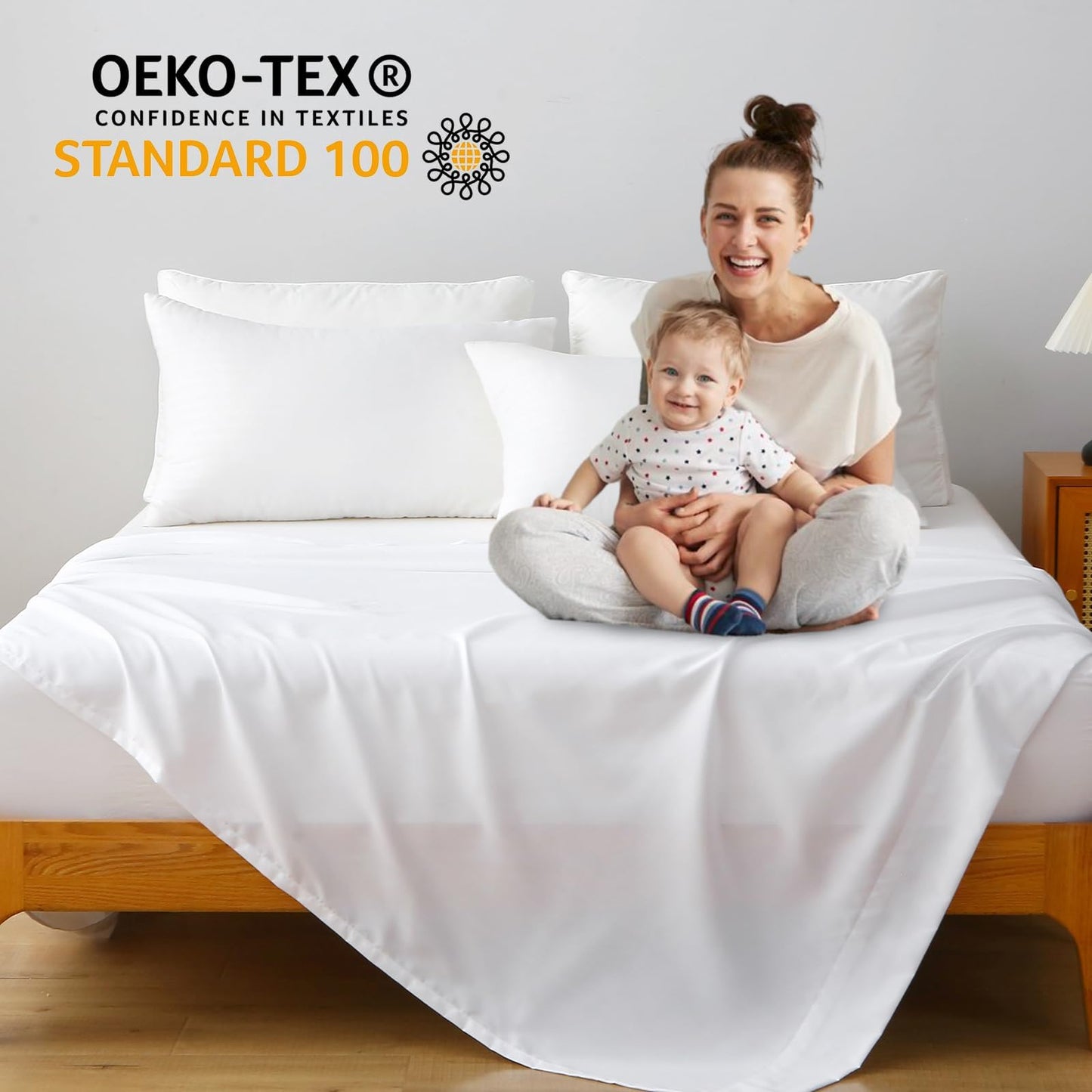 Lavisun Queen Flat Sheet, 1 Pack White Queen Bed Sheet Only - Brushed Microfiber Top Sheets for Hotel, Dorm, Ultra Soft & Breathable - Wrinkle-Free - Easy Care - Single Flat Sheet