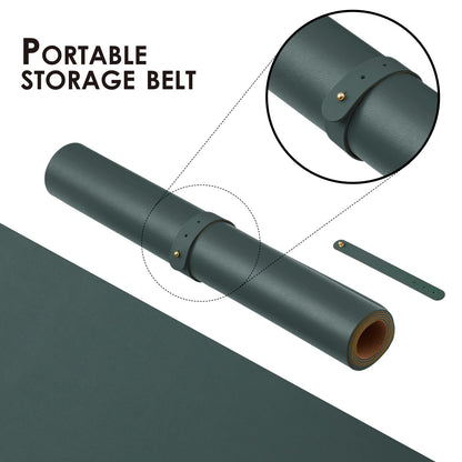 Cork Desk Mat - Dual-Sided Desk Pad for Office and Home - Desk Organization and Accessories - Ideal for Large Mouse Pad and Desk Mats on Top of Desks(Dark Green,90cmx 43cm)