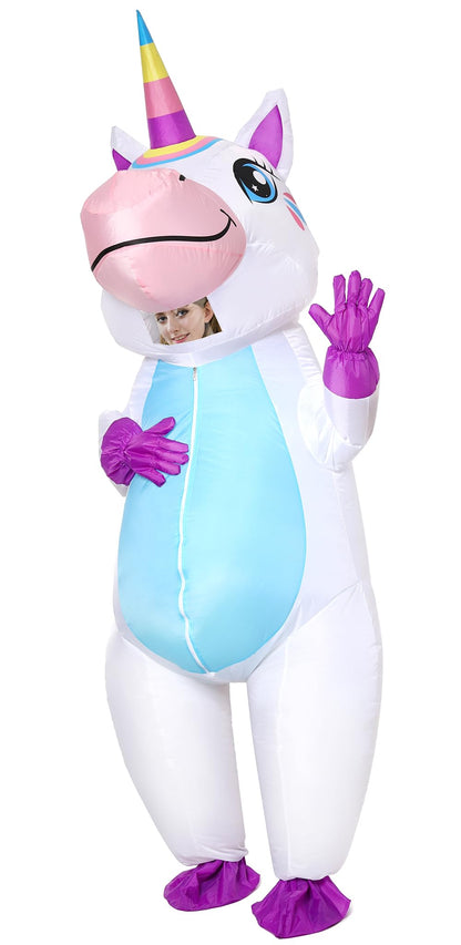 Gootus Inflatable Unicorn Costume for Adult - Funny Halloween Inflatable Costumes for Men Women, Blow Up Costume for Halloween Party Cosplay