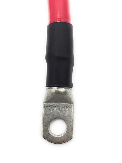 END GAME 2 AWG Gauge Marine Grade Battery Cables, Made in USA, Fully Assembled with Heavy Duty Tinned Lugs, 1ft-15ft Lengths Available (Single Red, 1.5ft - 5/16” Lugs)