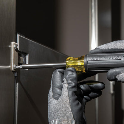 Klein Tools 32307 Multi-bit Tamperproof Screwdriver, 27-in-1 Tool with Torx, Hex, Torq and Spanner Bits with 1/4-Inch Nut Driver