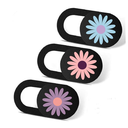 IMNEXT2U Laptop Camera Cover Slide 3 Pack Ultra Thin Slide Laptop Camera Cover for Echo Show, Computer, Tablet, Mac Air, Chromebook, PC - Daisy New (Patent Pending)