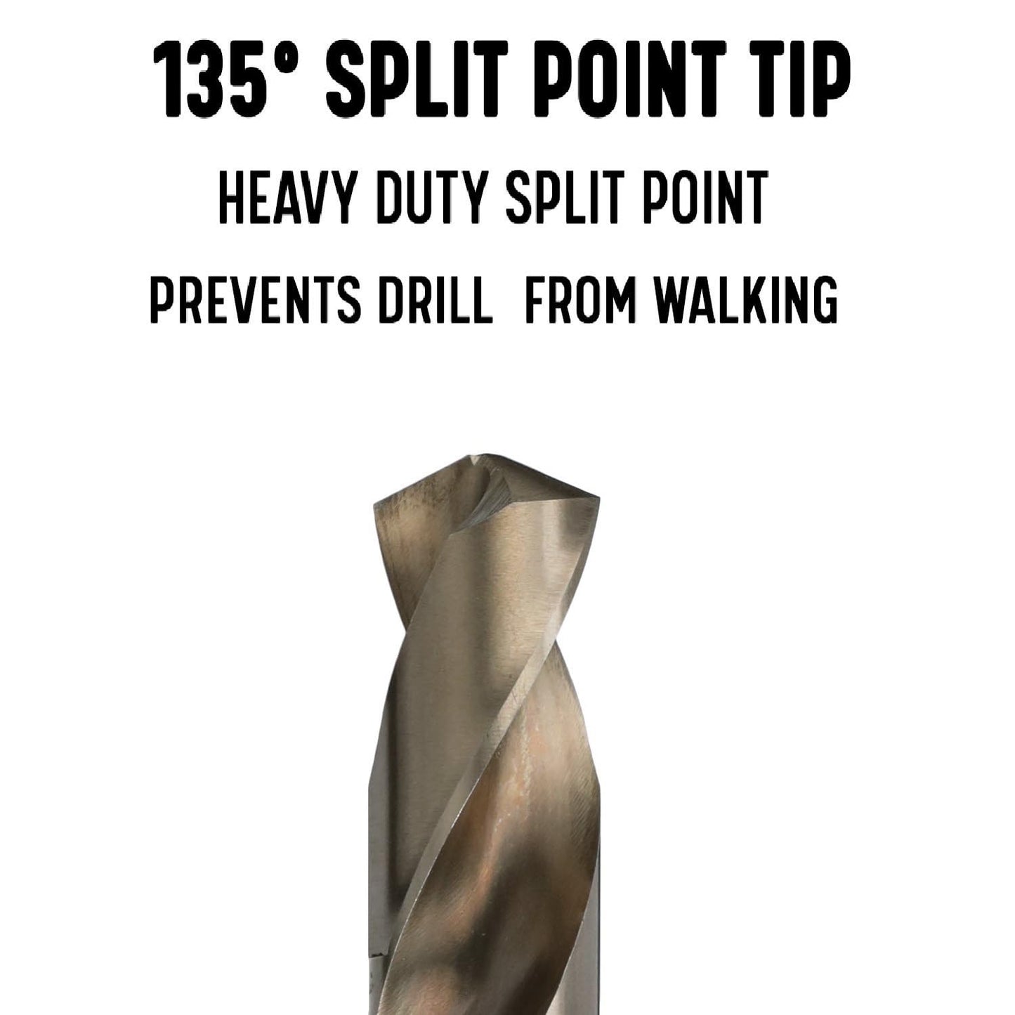 Drill America - DWDCO1-1/8 1-1/8" Reduced Shank Cobalt Drill Bit with 1/2" Shank, DWDCO Series