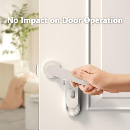 Cispree Door Lock for Children-2Pack, Baby Door Safety Locks, Door Handle Lock Without Drilling, Temporary Lever Stopper for Toddler and Pets Safety Proof, Stick on Kitchen Bathroom or Bedroom