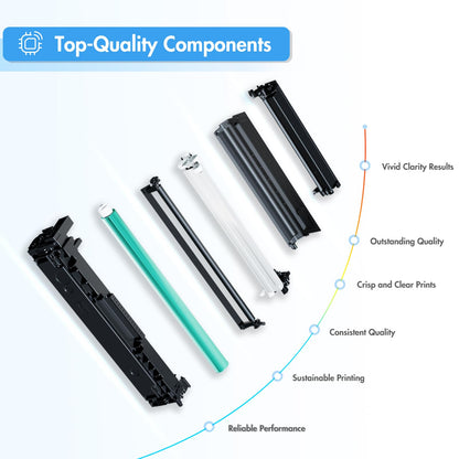 206A Toner Cartridges 4 Pack: M283fdw 206X Set Compatible Replacement for HP 206A 206X Color Laserjet Pro MFP M283fdw M283cdw M255dw M283 M255 Printer High Yield Ink (Black Cyan Yellow Magenta)