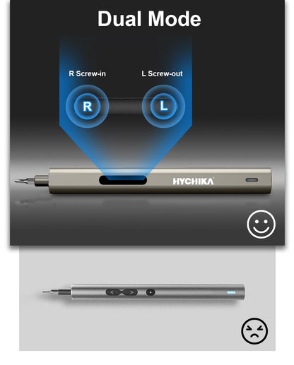 HYCHIKA Precision Screwdriver Set, Mini Electric Screwdriver 67-in-1 with 52 Magnetic Bits, 3 Torque Settings, LED Light & Rechargeable Repair Tool Kit for Computer Phone Camera