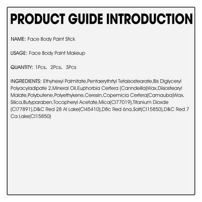 FIVEFULU Black and White Face Paint Halloween Makeup Kit, Matte Lipstick Set Eye Black Stick, Body Paint Face White Foundation Makeup for Halloween Zombie Clown Vampire Skeleton Skull Joker