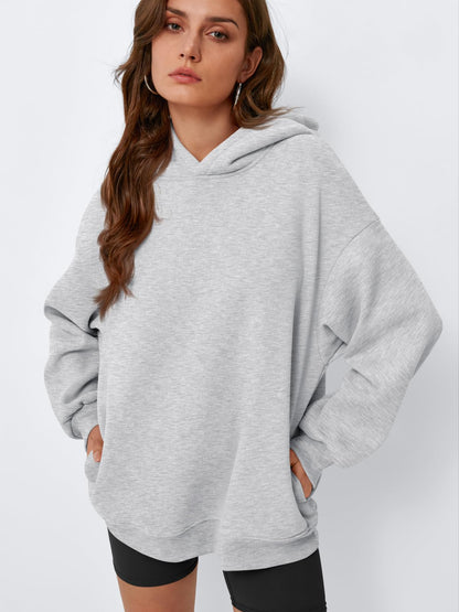 EFAN Womens Oversized Hoodies Fleece Hooded Sweatshirts Casual Comfy Tops Fall Fashion Outfits 2025 Cute Clothes with Pockets Grey M