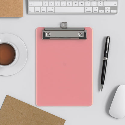 Juvealoe Mini Clipboard, 5 x 7 Plastic Small Pink Colored Clip Boards with Low Profile Clip, Memo Size for Classroom, Teacher, Students, School & Office Supplies