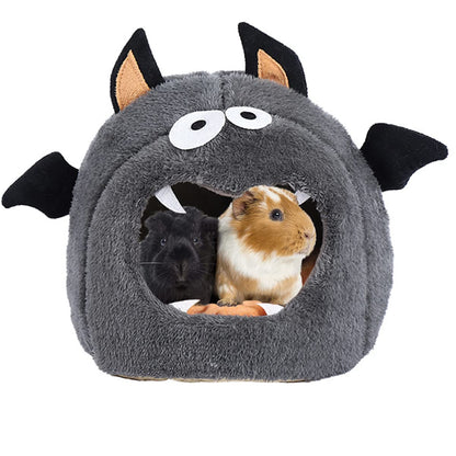 CooShou Guinea Pig Bed Hideouts Warm Small Animal Pet Beds Monster Hamster Bed House Accessorie for Guinea Pig Chinchilla Hedgehog Hamster