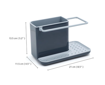Joseph Joseph Caddy Kitchen Sink Area Organiser with Sponge Holder and Cloth Hanger – Grey
