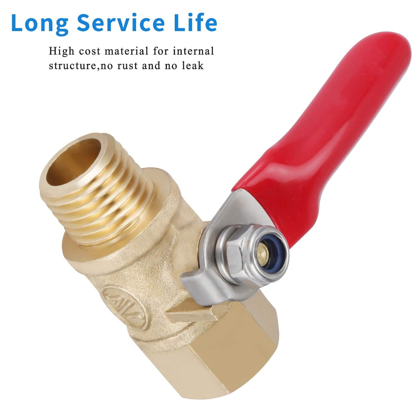 1/4 Inch Ball Valve NPT Air Compressor Brass Valve Female Male Shut Off Small