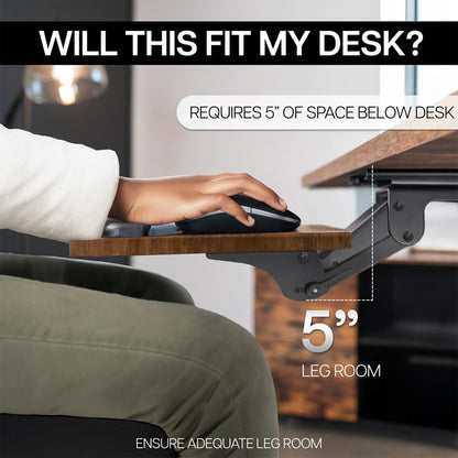 VIVO Adjustable Computer Keyboard & Mouse Platform Tray Ergonomic Under Table Desk Mount Drawer Underdesk Shelf (MOUNT-KB03B)