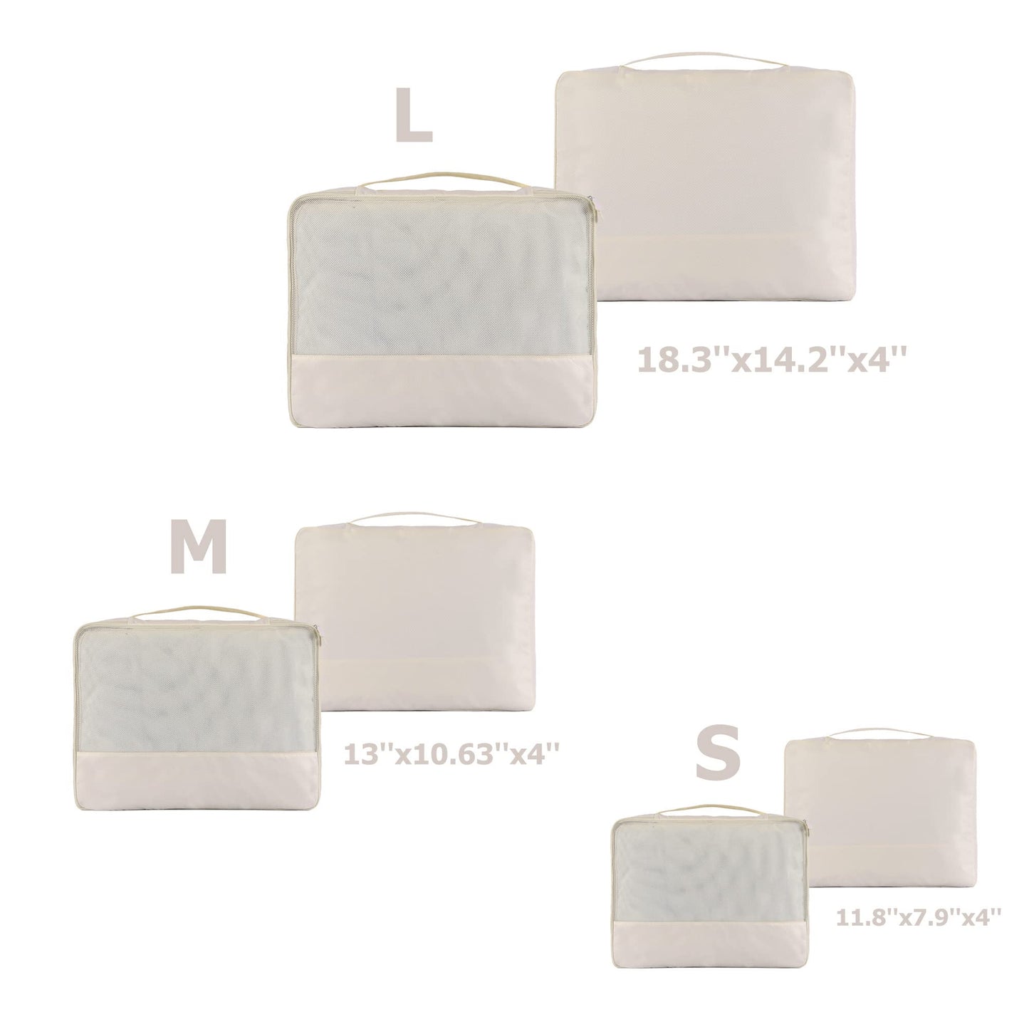 DoubleTrip Packing Cubes for Suitcases Carry on Luggage Organizer 6 Set Travel Accessories Lightweight Storage Bag Space Saver Clothes Pouch Large